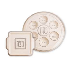 סט קערת פסח ומצה במבוק כסף UK82447