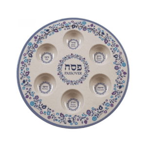קערת פסח במבוק פרחונית 35 ס_מ UK41348